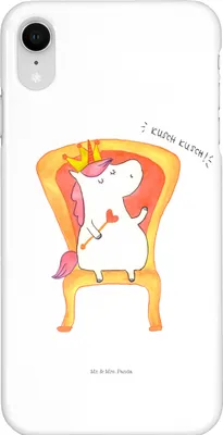 Produktbild von Mr. & Mrs. Panda Iphone XR Handyhülle Einhorn Prinzessin - Weiß - Geschenk, Handy Case, Unicorn, Monat, Geburtstag, Geburtstagsgeschenk, Premium Kunststoff