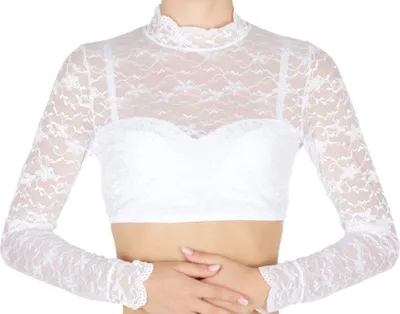 Produktbild von Dirndlbluse Emilia langarm weiß 46