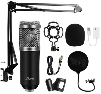 Obrázek produktu pro Mikrofon YoliYoqu Studiový Herní USB Kondenzátorový Stojan Sada
