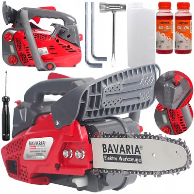 Produktbild von Benzin Kettensäge Baumpflege 2,2PS Motorkettensäge 25ccm 2x 100ml Öl Einhangsäge