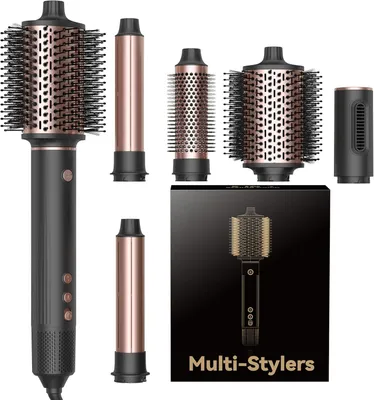Produktbild von 5 in 1, Multistyler 1300W Mit Föhn mit Rundbürste Warmluftbürste Automatischer Lockenstab 32mm Haarglätter Für Glätten,Trocknen,Volumen,Locken
