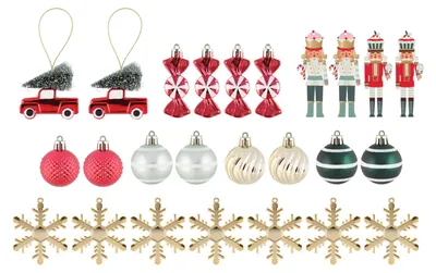 Produktbild von Set Weihnachtsbaumschmuck, 25 Stück, 4 x 22 x 16 cm