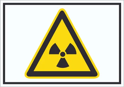 Produktbild von Achtung Radioaktive Strahlung Symbol Aufkleber A6 (105x148mm)