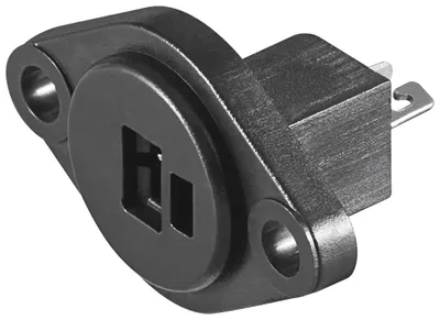 Image de goobay Douille de montage de haut-parleur avec connexion à souder noire (Bulk)