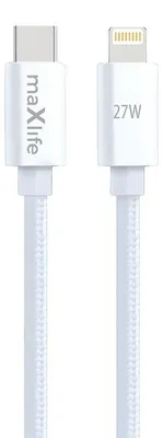 Zdjęcie produktu dla Kabel Maxlife MXUC-12 USB-C - Lightning 1,0 m 27W biały