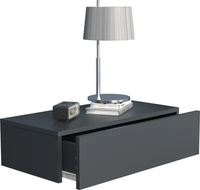Zdjęcie produktu dla Drewniany stolik nocny ścienny Usal M 60 cm