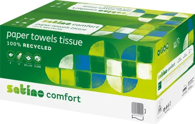 Zdjęcie produktu dla WEPA Papierhandtuch Comfort 277200 25x23cm 2lg ws 3.200 Bl./Pack (277200)