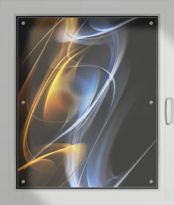 Produktbild von Wallario Lichtschutzbild, Dekorativer Sichtschutz Sonnenschutz 76 x 93 cm mit Motiv: Abstraktes Design - Verdunklung ohne Bohren