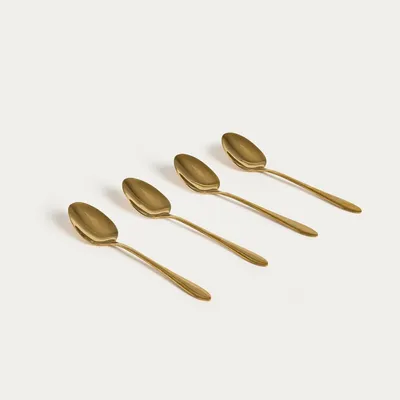 Produktbild von HOMLA ABELE-Set mit 4 goldenen Teelöffeln, 4er-Set