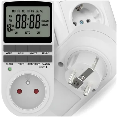 Produktbild von ASATO Steckdosen-Zeitschaltuhr 230 V 16 A mit LCD und 10 Programmen