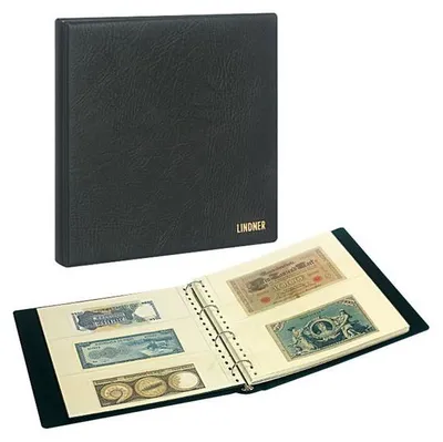 Produktbild von Set: Banknotenalbum SRS mit 20 Klarsichthüllen für Banknoten und Schutzkassette