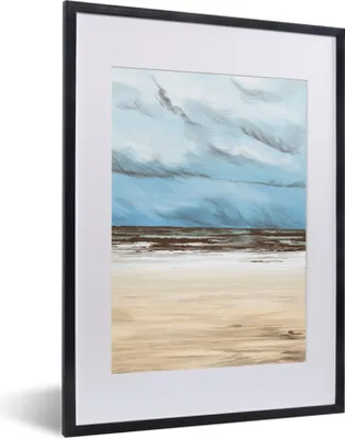 Produktbild von MuchoWow® MuchoWow® Gerahmtes Poster Himmel - Strand - Meer 30x40 cm - Poster mit zchwarzem Bilderrahmen - Wandposter Schlafzimmer