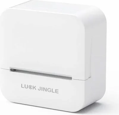 Image de INF Mini Imprimante Thermique Portable 58mm - Bluetooth Sans Fil Étiquettes & Photos Blanc