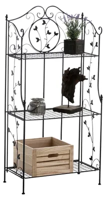 Produktbild von CLP Standregal klappbar Reus Etagere im Landhausstil Pflanzenregal aus Metall schwarz