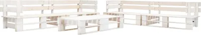 Produktbild von 6-tlg. Paletten-Lounge-Set Holz Weiß