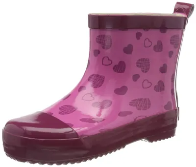Produktbild von Playshoes Naturkautschuk Halbschaft Herzchen, Mädchen Gummistiefel, Pink (Pink 1