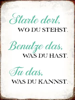 Produktbild von vianmo Holzschild 40x30 cm starte dort wo du stehst tu das