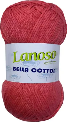 Produktbild von 100g Strickgarn Lanoso Bella Baumwolle Baumwollgarn Wolle Häkelgarn Strick-Wolle , Farbe:938 himbeerrot