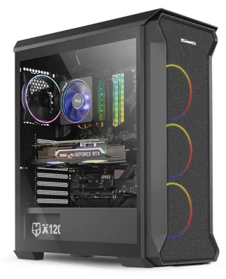 Image de Boîtier NOX Hummer Quantum ARGB en Verre Trempé Noir