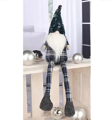 Produktbild von ohne Marke Kantenhocker Weihnachtswichtel blau OneSize