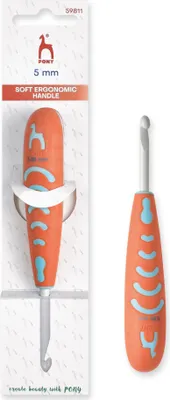 Produktbild von Pony ERGONOMIC Wollhäkelnadel, 5 mm