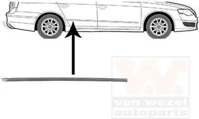 Image de VAN WEZEL Moulure décorative/de protection, porte arrière droite (5839406) pour VW Passat B6
