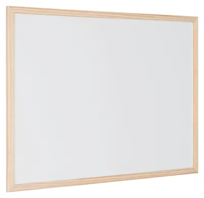 Obrázok produktu pre Omgoods – Biely magnetický tabúľ s dreveným rámom – 90 x 60 cm