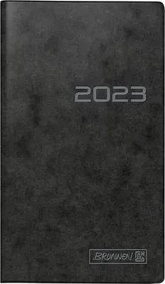 Productafbeelding van Wochenkalender 2023 met zwarte kartonnen omslag 8,7 x 15,3 cm