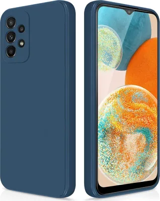 Image de Etui silicone fin pour Samsung Galaxy A23 5G/4G silicone souple liquide, mat, résistant aux rayures bleu