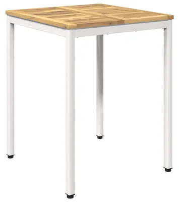 Produktbild von Gartentisch Weiß 60 x 60,5 x 75 cm Massivholz Akazie