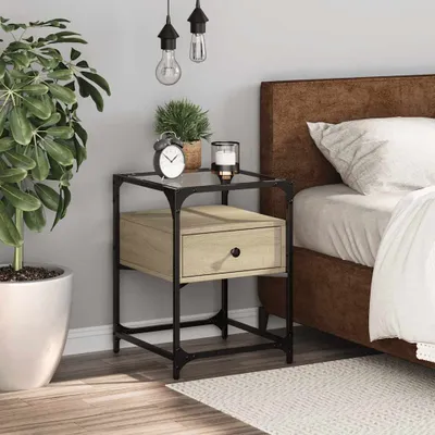 Immagine prodotto di vidaXL Comodino rovere Sonoma 40x40x55 cm materiale a base di legno