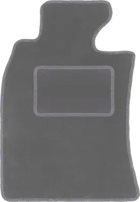 Produktbild von Fahrerfußmatte Velours graphit passend für Mini Cooper R52 (2004-2008, Schrägheck) – mit Befestigungen – passgenau