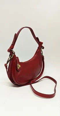 Produktbild von Damen-Schultertasche aus echtem Rindsleder mit Reißverschluss und abnehmbarem Riemen Camel-Tan UNICA 25x18x8 cm 5589-Cognac