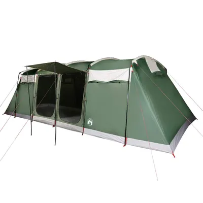 Image de Tente familiale tunnel 8 personnes vert imperméable