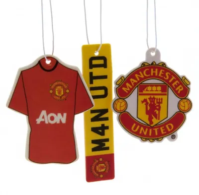 Produktbild von Manchester United FC Lufterfrischer (3 Stück/Packung) TA259 (Einheitsgröße) (Rot)