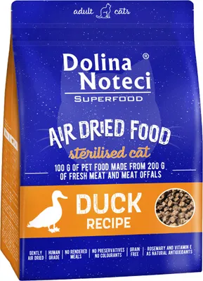 Produktbild von DOLINA NOTECI Superfood Sterilised Duck - Trockenfutter für Katzen - 1 kg