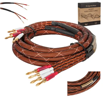 Produktbild von Kruger&Matz Lautsprecherkabel 5,0 m Bananenstecker 2 Stk. KM0335-5M
