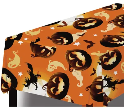 Produktbild von Kinderfreundliche Happy Halloween Kürbis Tischdecke als Dekoration