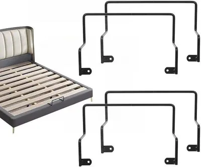 Image de Butées de matelas en métal, noires, lot de 4