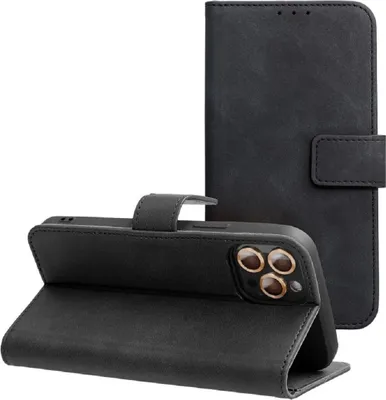 Produktbild von Handyhülle Smartphone Holster Schutzhülle mit Magnetverschluss und Kartenfächern kompatibel mit iPhone 17 Air Schwarz