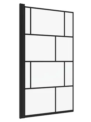 Produktbild von Duschwand Badewanne schwarz 80x140 cm Duschabtrennung Badewanne ohne bohren