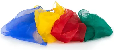 Zdjęcie produktu dla 4 ściereczki do żonglowania i tańca Kawanyo BASIC, 65x65cm