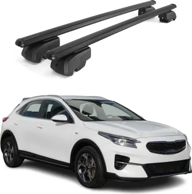 Obrázok produktu pre Priečne strešné nosiče pre Kia Xceed 2019–2023, hliník, čierne, ABE