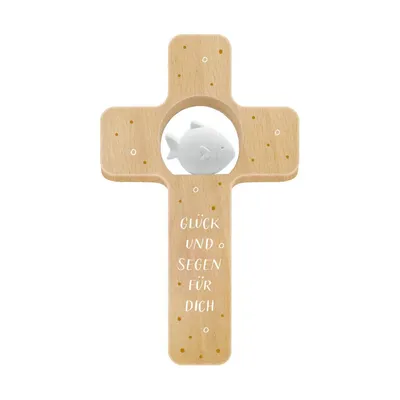 Image de Holzkreuz - Glück und Segen für dich