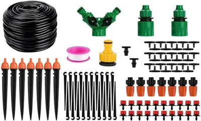 Produktbild von Automatisches Tropfbewässerungsset, Mikro-Bewässerungssystem für Garten, Rasen, Pflanzen, Landschaft, Gemüsegarten, Gewächshaus, Terrasse, Blumenbeet