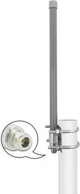 Imagen del producto de Antena DeLOCK 5G, conector hembra N, 8 dBi, frecuencia 3,3 - 3,8 GHz, omnidireccional, para uso exterior, color gris, longitud 50 cm, 1 unidad