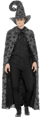Productafbeelding van Smiffys - "Deluxe Tovenaar" Cape - Uni, voor heren/dames, model SM403 (one size) (grijs)