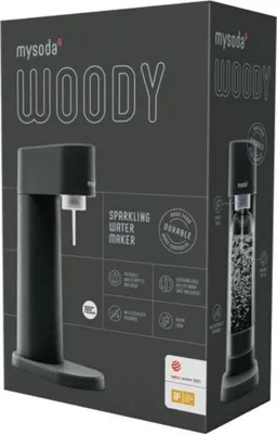 Produktbild von Wasserkarbonisierungsmaschinenpaket + 1-l-flasche - schwarz Mysoda EUR-WD002F-B-FR