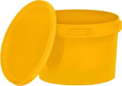 Immagine prodotto di Contenitore in plastica giallo con coperchio, ermetico, 5 litri