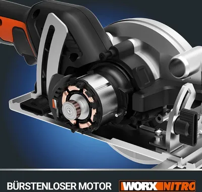 Produktbild von WORX Nitro WX531.9 Akku-Handkreissäge 20V Worxsaw 120mm/41mm WX531.9, Brushless Motor, ohne Akku und Ladegerät
